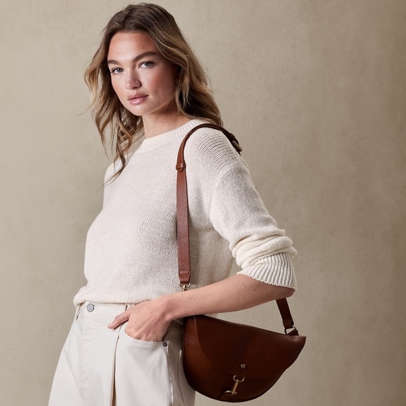 BANANA REPUBLIC Cotton Textured Sweater in Eru (Cream), Size Large - Picture 4 of 7